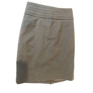 H&M Womens Skirt Pencil Mini High Waisted Stretch Back Zipper Brown Size 4